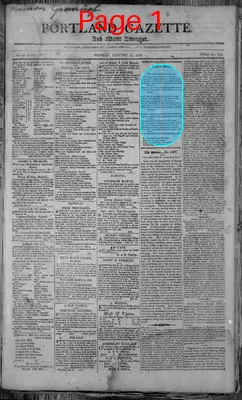 Page thumbnail for Portland Gazette, And Maine Advertiser