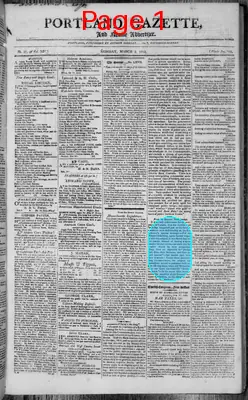 Page thumbnail for Portland Gazette, And Maine Advertiser