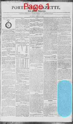 Page thumbnail for Portland Gazette, And Maine Advertiser