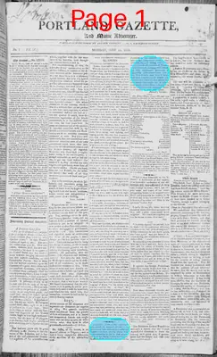 Page thumbnail for Portland Gazette, And Maine Advertiser