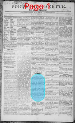 Page thumbnail for Portland Gazette, And Maine Advertiser