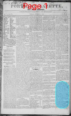 Page thumbnail for Portland Gazette, And Maine Advertiser