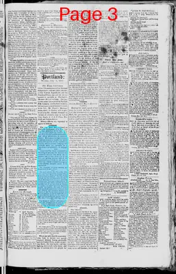 Page thumbnail for Portland Gazette, And Maine Advertiser