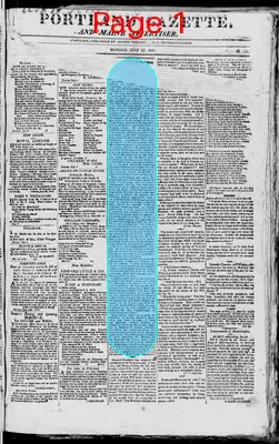 Page thumbnail for Portland Gazette, And Maine Advertiser