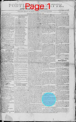 Page thumbnail for Portland Gazette, And Maine Advertiser