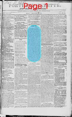 Page thumbnail for Portland Gazette, And Maine Advertiser
