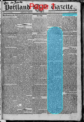 Page thumbnail for Portland Gazette, And Maine Advertiser