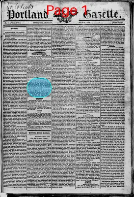 Page thumbnail for Portland Gazette, And Maine Advertiser