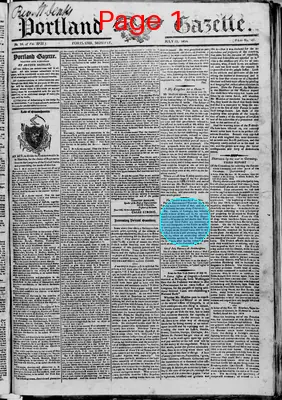 Page thumbnail for Portland Gazette, And Maine Advertiser