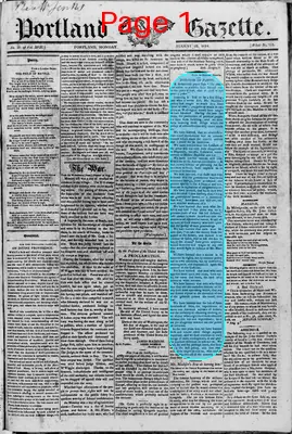 Page thumbnail for Portland Gazette, And Maine Advertiser