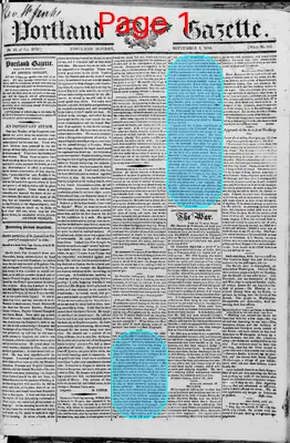 Page thumbnail for Portland Gazette, And Maine Advertiser