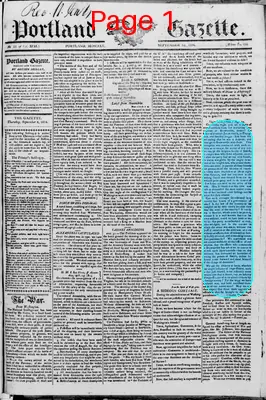 Page thumbnail for Portland Gazette, And Maine Advertiser
