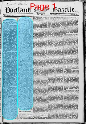 Page thumbnail for Portland Gazette, And Maine Advertiser
