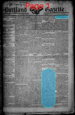 Page thumbnail for Portland Gazette, And Maine Advertiser