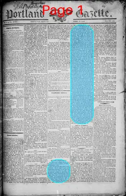 Page thumbnail for Portland Gazette, And Maine Advertiser