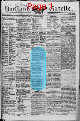 Page thumbnail for Portland Gazette, And Maine Advertiser