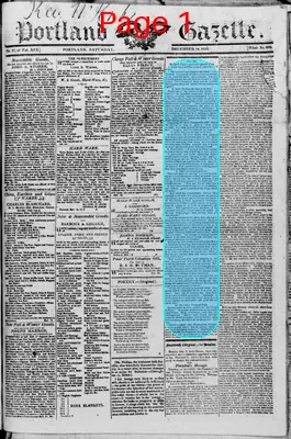 Page thumbnail for Portland Gazette, And Maine Advertiser