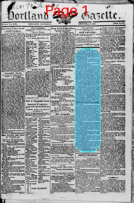 Page thumbnail for Portland Gazette, And Maine Advertiser
