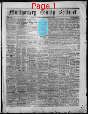 Page thumbnail for Montgomery County Sentinel