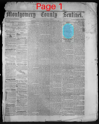 Page thumbnail for Montgomery County Sentinel
