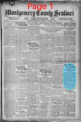 Page thumbnail for Montgomery County Sentinel