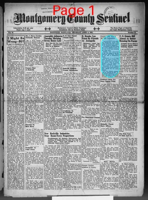 Page thumbnail for Montgomery County Sentinel