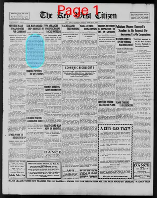 Page thumbnail for The Key West Citizen