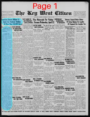 Page thumbnail for The Key West Citizen