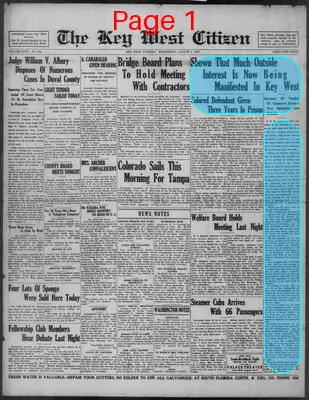 Page thumbnail for The Key West Citizen