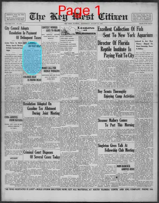 Page thumbnail for The Key West Citizen