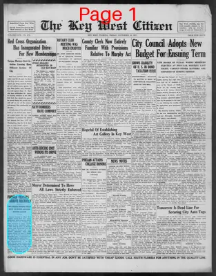 Page thumbnail for The Key West Citizen