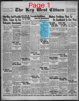 Page thumbnail for The Key West Citizen