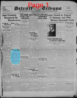 Page thumbnail for Detroit Tribune
