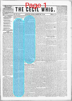 Page thumbnail for The Cecil Whig