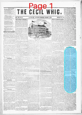 Page thumbnail for The Cecil Whig