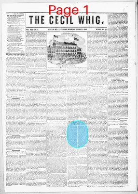 Page thumbnail for The Cecil Whig