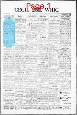 Page thumbnail for The Cecil Whig