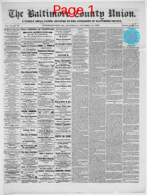 Page thumbnail for The Baltimore County Union