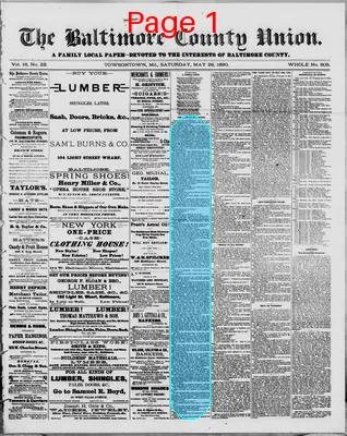 Page thumbnail for The Baltimore County Union