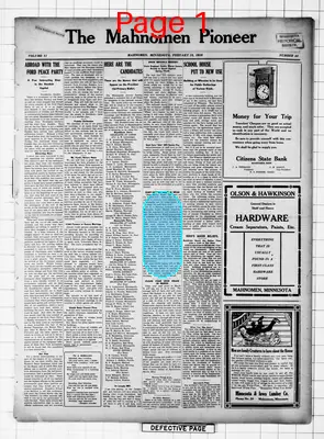 Page thumbnail for The Mahnomen Pioneer