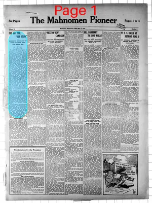 Page thumbnail for The Mahnomen Pioneer