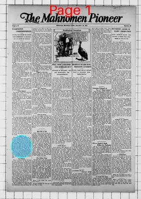 Page thumbnail for The Mahnomen Pioneer