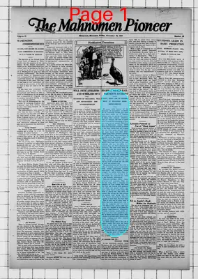 Page thumbnail for The Mahnomen Pioneer