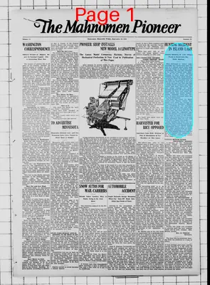 Page thumbnail for The Mahnomen Pioneer