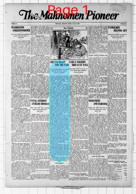 Page thumbnail for The Mahnomen Pioneer