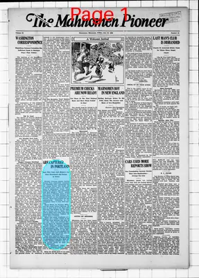 Page thumbnail for The Mahnomen Pioneer