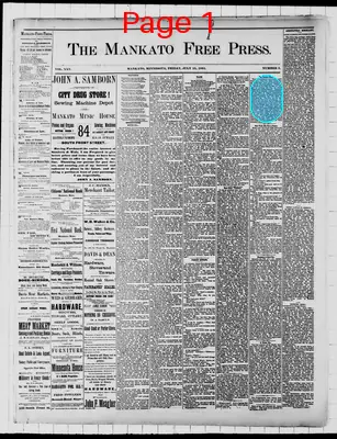 Page thumbnail for The Mankato Free Press