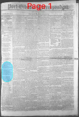 Page thumbnail for The Port Gibson Correspondent