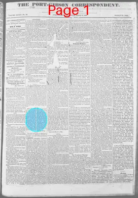 Page thumbnail for The Port Gibson Correspondent