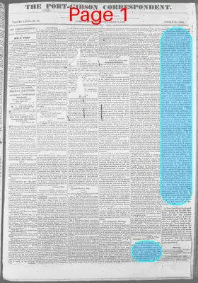 Page thumbnail for The Port Gibson Correspondent